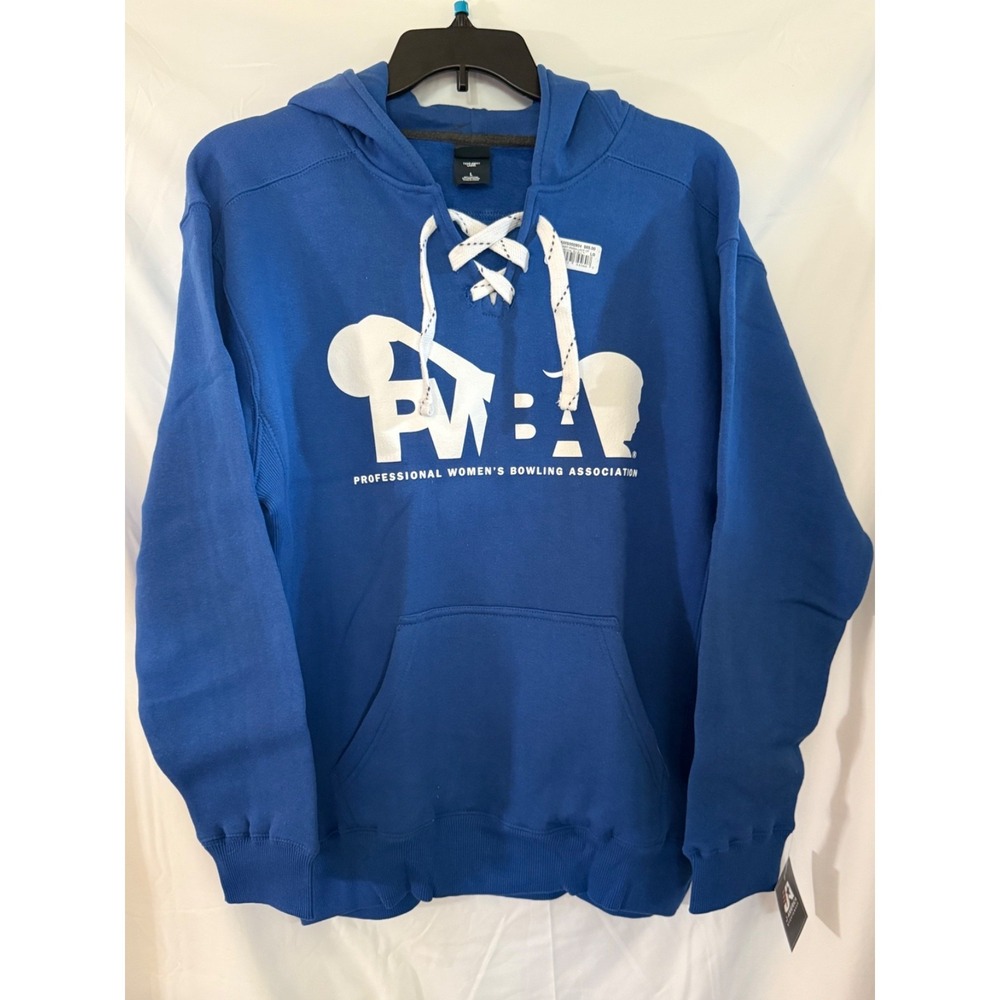 J America PWBA Hoodie Large Blue Pullover Sweatshirt NWT $65 Retail